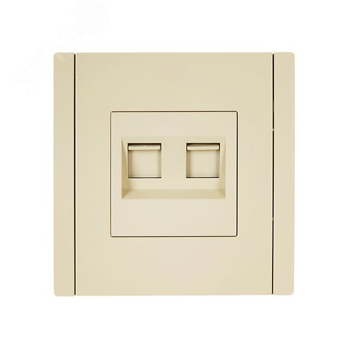 FORTE&PIANO Розетка компьютерная двойная RJ45 кат.5E FP433 ваниль IEK - фото 2