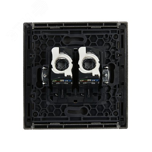 FORTE&PIANO Розетка компьютерная двойная RJ45 кат.5E FP533 сталь IEK - фото 3