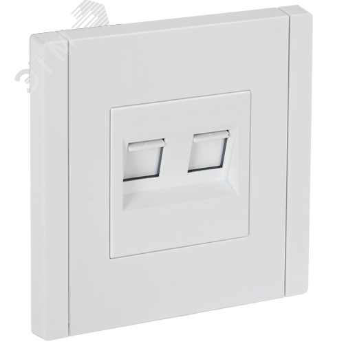 FORTE&PIANO Розетка компьютерная двойная RJ45 кат.6 FP234 белый IEK - фото 1