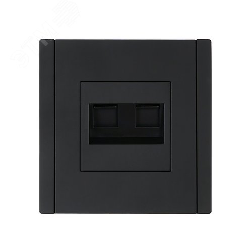 FORTE&PIANO Розетка компьютерная двойная RJ45 кат.6 FP134 черный IEK - фото 2