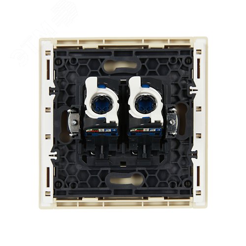 FORTE&PIANO Розетка компьютерная двойная RJ45 кат.6 FP434 ваниль IEK - фото 3