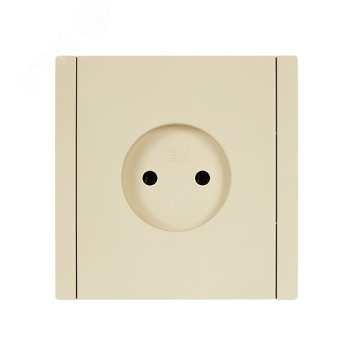 FORTE&PIANO Розетка 1-местная без заземления без защитных шторок винтовое крепление 10А FP418 ваниль IEK - фото 2
