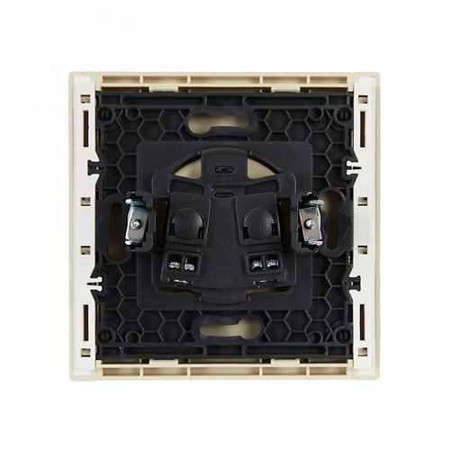 FORTE&PIANO Розетка 1-местная без заземления без защитных шторок винтовое крепление 10А FP418 ваниль IEK - фото 3