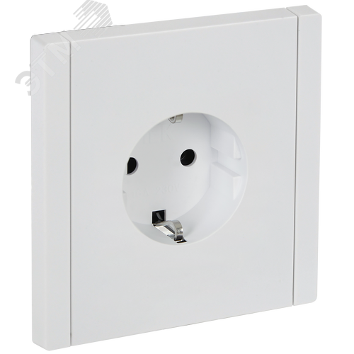 Изображение товара FORTE&PIANO Розетка 1-местная с заземлением без защитных шторок безвинтовое крепление 16А FP214 белый IEK (шт)