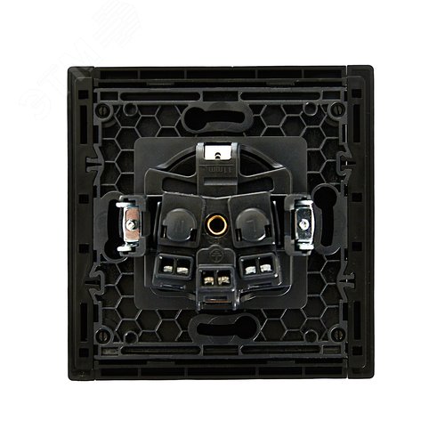 FORTE&PIANO Розетка 1-местная с заземлением без защитных шторок винтовое крепление 16А FP116 черный IEK - фото 3