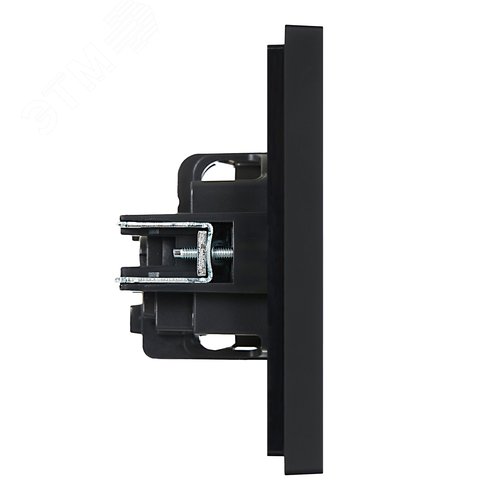 FORTE&PIANO Розетка 1-местная с заземлением без защитных шторок винтовое крепление 16А FP116 черный IEK - фото 4