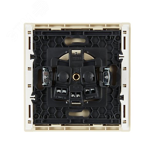 FORTE&PIANO Розетка 1-местная с заземлением без защитных шторок винтовое крепление 16А FP416 ваниль IEK - фото 3