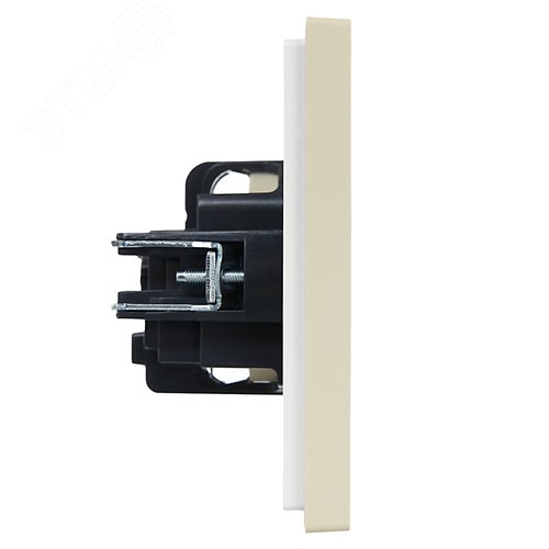 FORTE&PIANO Розетка 1-местная с заземлением без защитных шторок винтовое крепление 16А FP416 ваниль IEK - фото 4