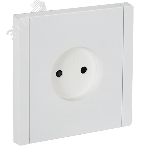FORTE&PIANO Розетка 1-местная без заземления с защитными шторками винтовое крепление 10А FP217 белый IEK - фото 1