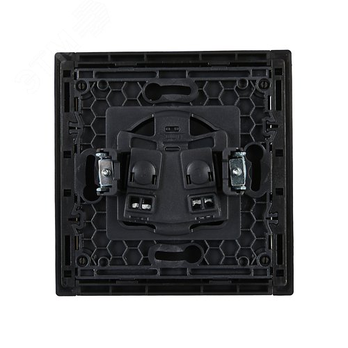 FORTE&PIANO Розетка 1-местная без заземления с защитными шторками винтовое крепление 10А FP117 черный IEK - фото 3