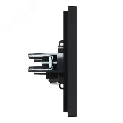 FORTE&PIANO Розетка 1-местная без заземления с защитными шторками винтовое крепление 10А FP117 черный IEK - фото 4