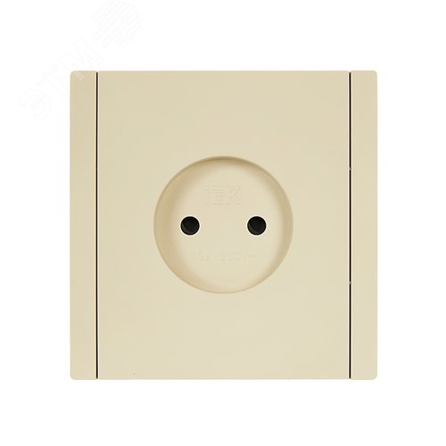 FORTE&PIANO Розетка 1-местная без заземления с защитными шторками винтовое крепление 10А FP417 ваниль IEK - фото 2