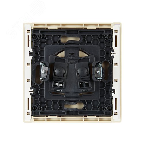 FORTE&PIANO Розетка 1-местная без заземления с защитными шторками винтовое крепление 10А FP417 ваниль IEK - фото 3