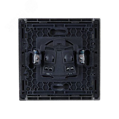 FORTE&PIANO Розетка 1-местная без заземления с защитными шторками винтовое крепление 10А FP517 сталь IEK - фото 3