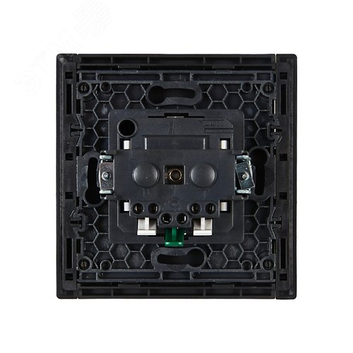 FORTE&PIANO Розетка 1-местная с заземлением с защитными шторками безвинтовое крепление 16А FP113 черный IEK - фото 3