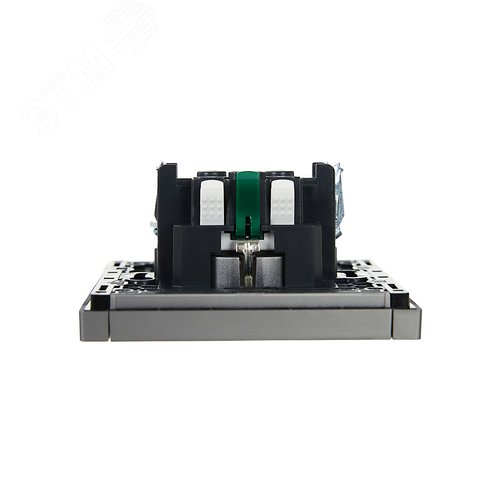 FORTE&PIANO Розетка 1-местная с заземлением с защитными шторками безвинтовое крепление 16А FP513 сталь IEK - фото 5