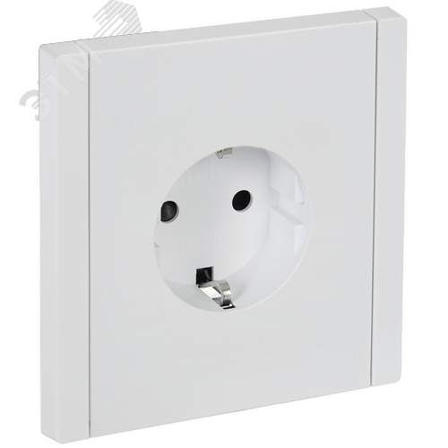 FORTE&PIANO Розетка 1-местная с заземлением с защитными шторками винтовое крепление 16А FP215 белый IEK - фото 1