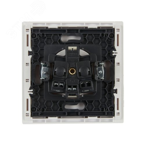 FORTE&PIANO Розетка 1-местная с заземлением с защитными шторками винтовое крепление 16А FP215 белый IEK - фото 3