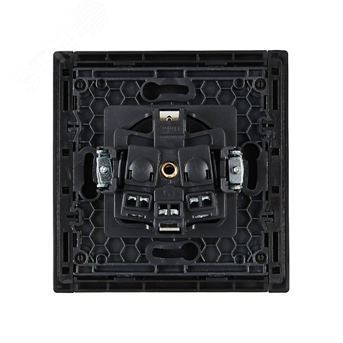 FORTE&PIANO Розетка 1-местная с заземлением с защитными шторками винтовое крепление 16А FP115 черный IEK - фото 3