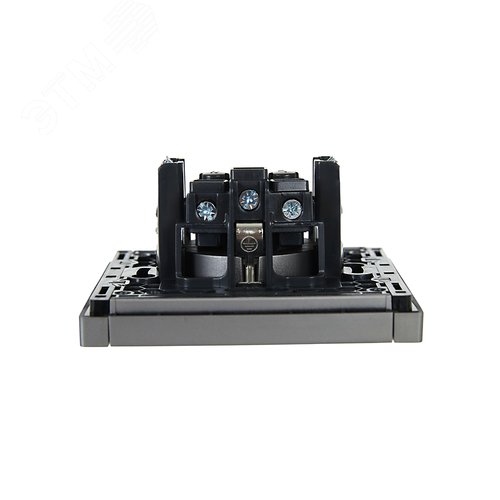 FORTE&PIANO Розетка 1-местная с заземлением с защитными шторками винтовое крепление 16А FP515 сталь IEK - фото 5