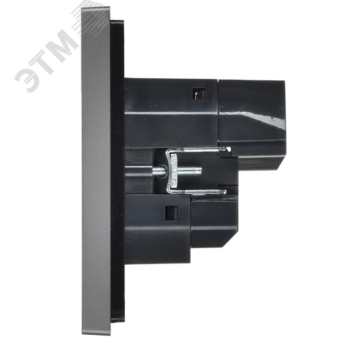 FORTE&PIANO Розетка 1-местная с заземлением с защитными шторками винтовое крепление 16А USB A+A 3,1А FP545 сталь IEK - фото 3