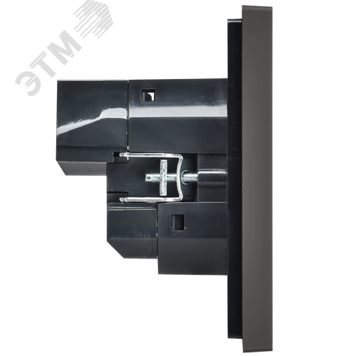 FORTE&PIANO Розетка 1-местная с заземлением с защитными шторками винтовое крепление 16А USB A+C 18Вт FP347 серый IEK - фото 3