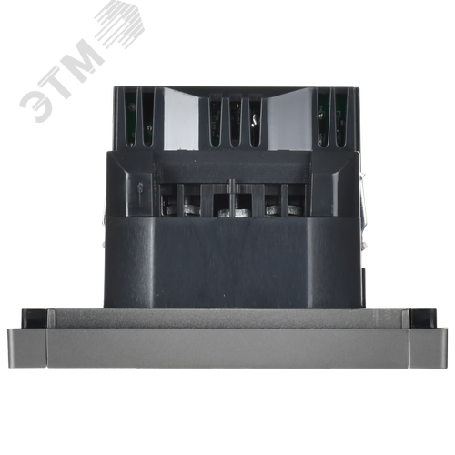 FORTE&PIANO Розетка 1-местная с заземлением с защитными шторками винтовое крепление 16А USB A+C 18Вт FP547 сталь IEK - фото 4