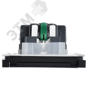 FORTE&PIANO Розетка 1-местная с заземлением с защитными шторками и крышкой безвинтовое крепление 16А IP44 FP119 черный IEK - фото 4