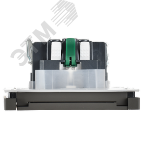 FORTE&PIANO Розетка 1-местная с заземлением с защитными шторками и крышкой безвинтовое крепление 16А IP44 FP319 серый IEK - фото 4