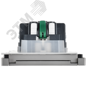 FORTE&PIANO Розетка 1-местная с заземлением с защитными шторками и крышкой безвинтовое крепление 16А IP44 FP519 сталь IEK - фото 5