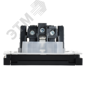 FORTE&PIANO Розетка 1-местная с заземлением с защитными шторками и крышкой винтовое крепление 16А IP44 FP121 черный IEK - фото 4