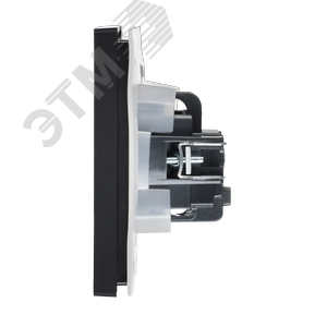 FORTE&PIANO Розетка 1-местная с заземлением с защитными шторками и крышкой винтовое крепление 16А IP44 FP121 черный IEK - фото 5