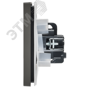 FORTE&PIANO Розетка 1-местная с заземлением с защитными шторками и крышкой винтовое крепление 16А IP44 FP321 серый IEK - фото 4