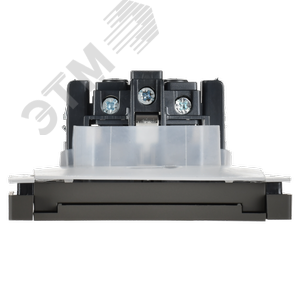 FORTE&PIANO Розетка 1-местная с заземлением с защитными шторками и крышкой винтовое крепление 16А IP44 FP321 серый IEK - фото 5