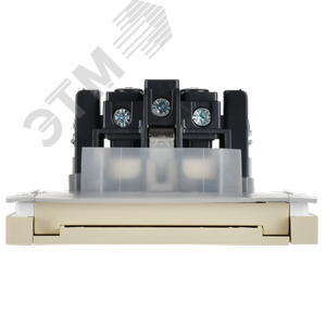 FORTE&PIANO Розетка 1-местная с заземлением с защитными шторками и крышкой винтовое крепление 16А IP44 FP421 ваниль IEK - фото 4