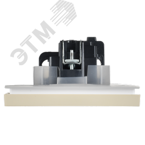 FORTE&PIANO Розетка 1-местная с заземлением с защитными шторками и крышкой винтовое крепление 16А IP44 FP421 ваниль IEK - фото 5