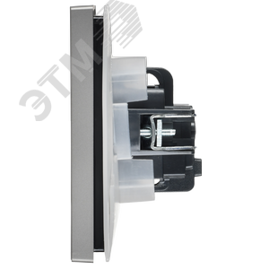 FORTE&PIANO Розетка 1-местная с заземлением с защитными шторками и крышкой винтовое крепление 16А IP44 FP521 сталь IEK - фото 5