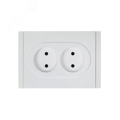 FORTE&PIANO Розетка 2-местная без заземления без защитных шторок безвинтовое крепление 10А FP226 белый IEK - фото 2