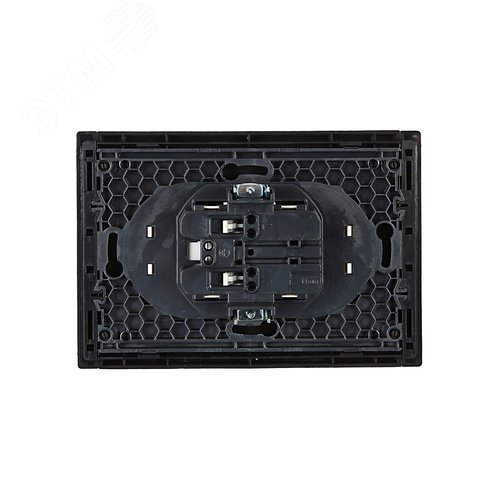 FORTE&PIANO Розетка 2-местная без заземления без защитных шторок безвинтовое крепление 10А FP126 черный IEK - фото 3