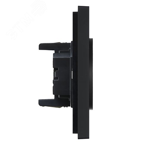 FORTE&PIANO Розетка 2-местная без заземления без защитных шторок безвинтовое крепление 10А FP126 черный IEK - фото 4