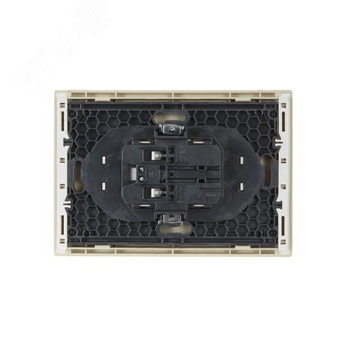 FORTE&PIANO Розетка 2-местная без заземления без защитных шторок безвинтовое крепление 10А FP426 ваниль IEK - фото 3