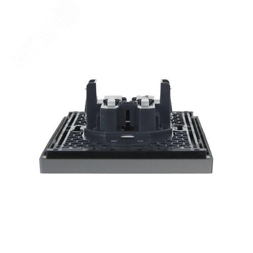 FORTE&PIANO Розетка 2-местная без заземления без защитных шторок безвинтовое крепление 10А FP526 сталь IEK - фото 5