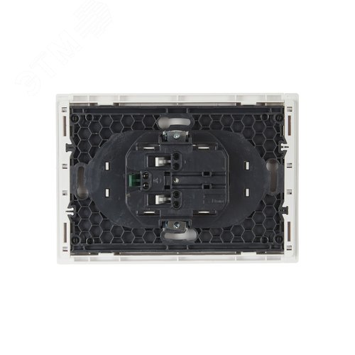 FORTE&PIANO Розетка 2-местная с заземлением без защитных шторок безвинтовое крепление 16А FP224 белый IEK - фото 3