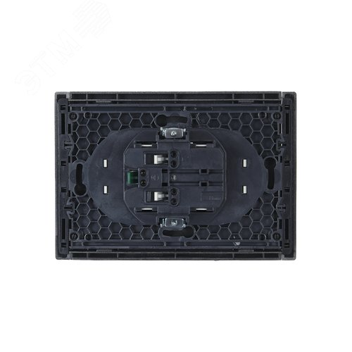 FORTE&PIANO Розетка 2-местная с заземлением без защитных шторок безвинтовое крепление 16А FP524 сталь IEK - фото 3