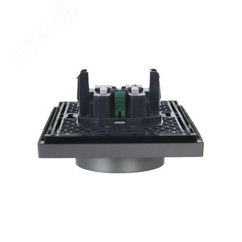 FORTE&PIANO Розетка 2-местная с заземлением без защитных шторок безвинтовое крепление 16А FP524 сталь IEK - фото 5