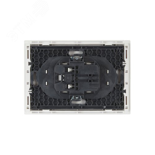 FORTE&PIANO Розетка 2-местная без заземления с защитными шторками безвинтовое крепление 10А FP225 белый IEK - фото 3