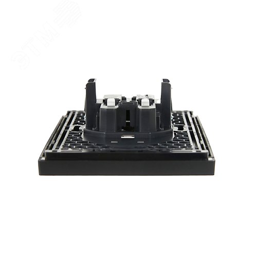 FORTE&PIANO Розетка 2-местная без заземления с защитными шторками безвинтовое крепление 10А FP125 черный IEK - фото 5