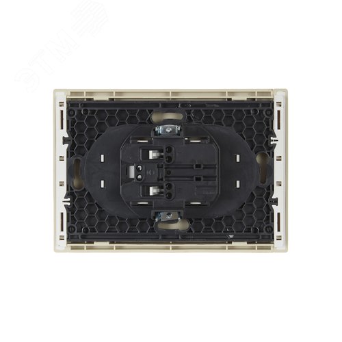 FORTE&PIANO Розетка 2-местная без заземления с защитными шторками безвинтовое крепление 10А FP425 ваниль IEK - фото 3