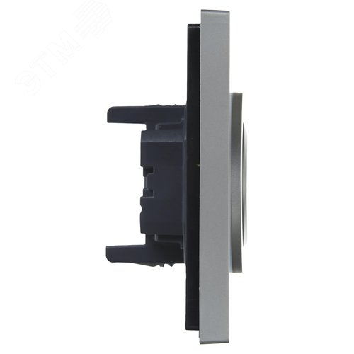 FORTE&PIANO Розетка 2-местная без заземления с защитными шторками безвинтовое крепление 10А FP525 сталь IEK - фото 4