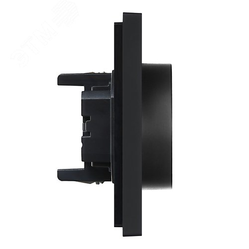 FORTE&PIANO Розетка 2-местная с заземлением с защитными шторками безвинтовое крепление 16А FP123 черный IEK - фото 4